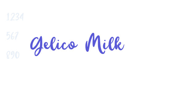 Gelico Milk font free