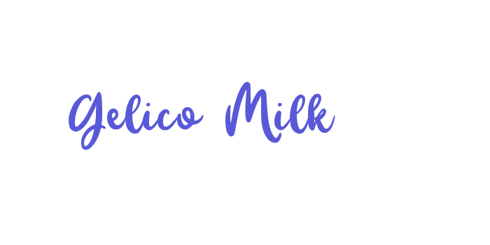 Gelico Milk Font