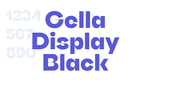 Gella Display Black font free