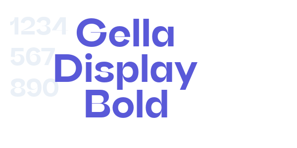 Gella Display Bold font free