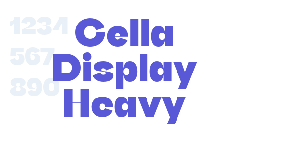 Gella Display Heavy font free