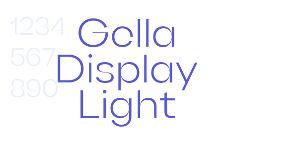 Gella Display Light font free