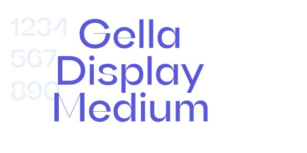 Gella Display Medium font free