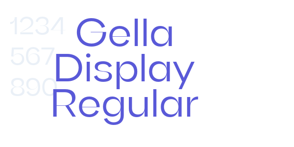 Gella Display Regular font free