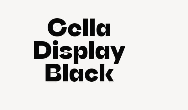 Gella Display Black Font