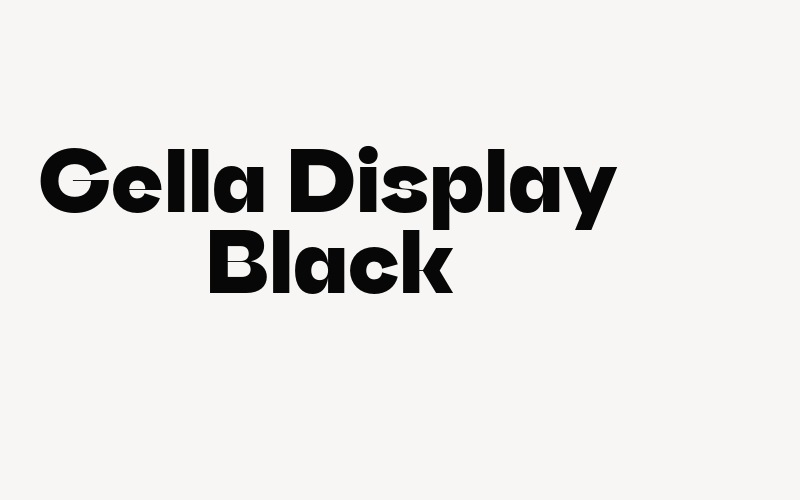 Gella Display Black Font