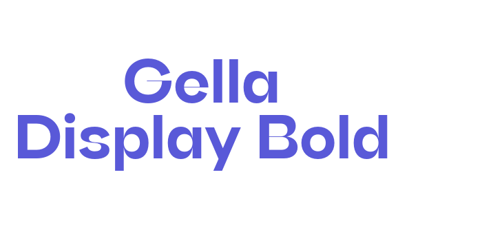 Gella Display Bold Font Download