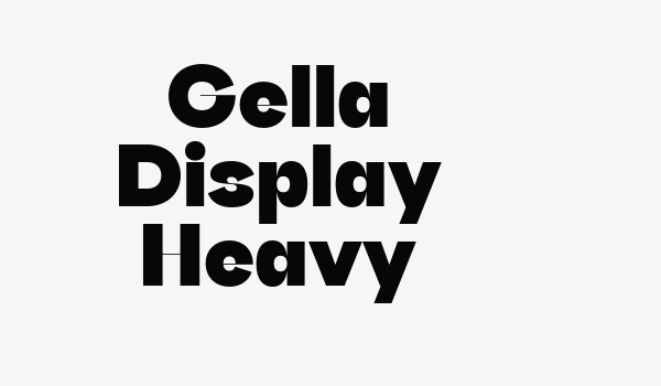 Gella Display Heavy Font