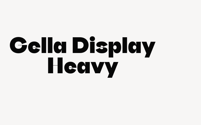 Gella Display Heavy Font