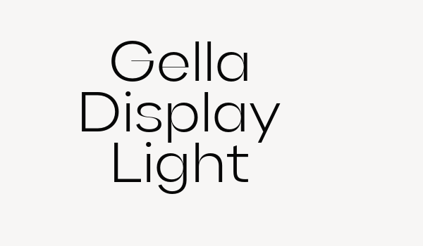 Gella Display Light Font