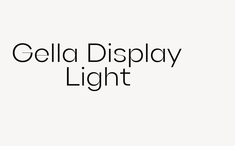 Gella Display Light Font