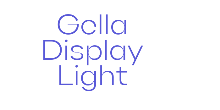 Gella Display Light Font Download