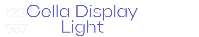 Gella Display Light-related font