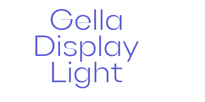 Gella Display Light Font