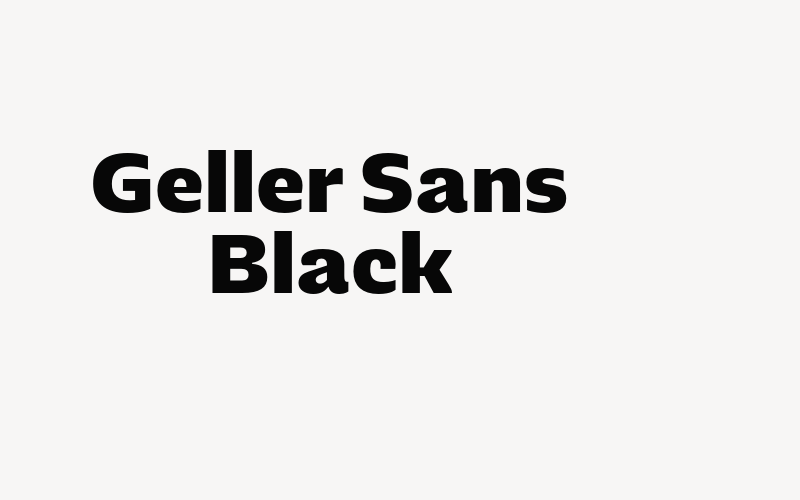 Geller Sans Black Font