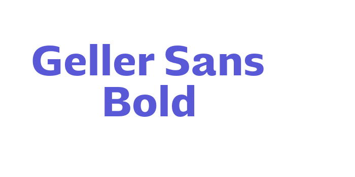 Geller Sans Bold Font Download