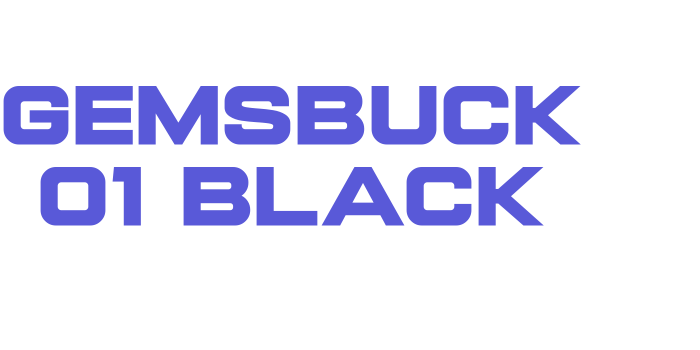 Gemsbuck 01 Black Font Download