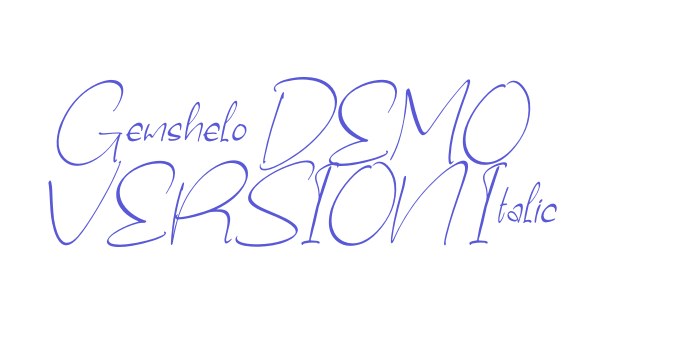 Gemshelo DEMO VERSION Italic Font Download