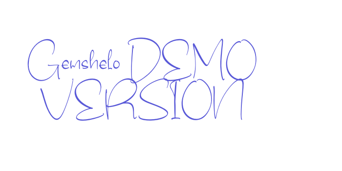 Gemshelo DEMO VERSION Font Download