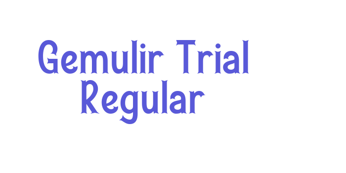 Gemulir Trial Regular Font Download