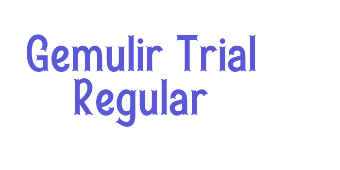 Gemulir Trial Regular Font