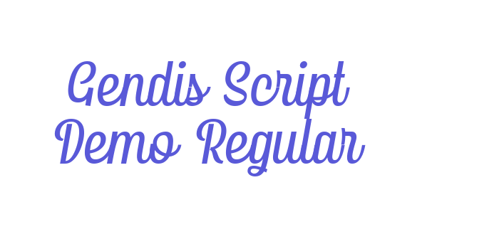 Gendis Script Demo Regular Font Download