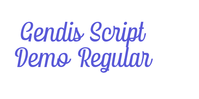 Gendis Script Demo Regular Font