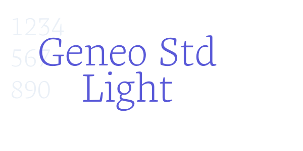 Geneo Std Light font free