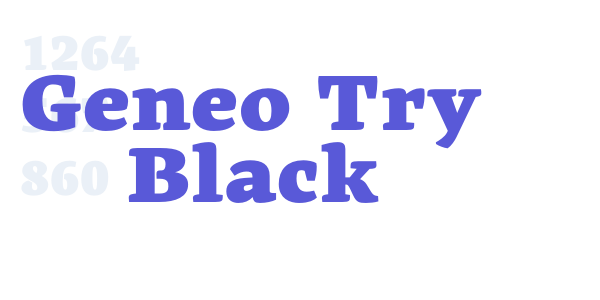 Geneo Try Black font free