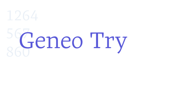 Geneo Try font free