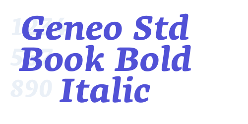 Geneo Std Book Bold Italic-font-download