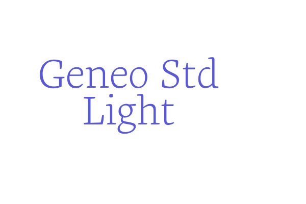 Geneo Std Light Font