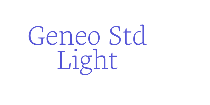 Geneo Std Light Font Download