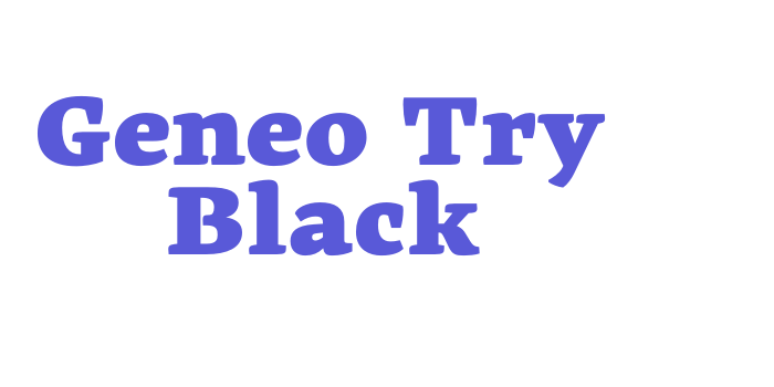 Geneo Try Black Font Download