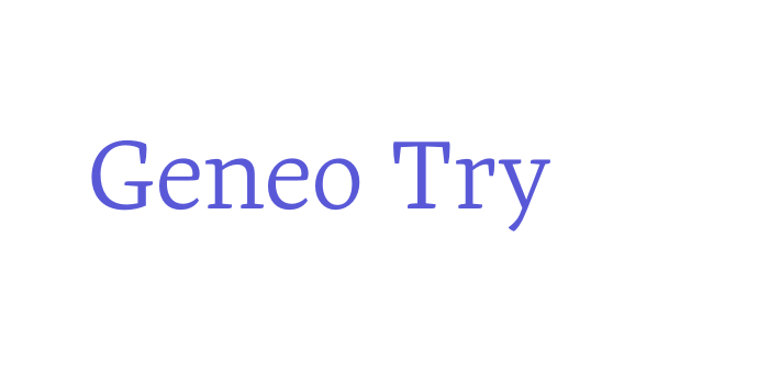 Geneo Try Font Download