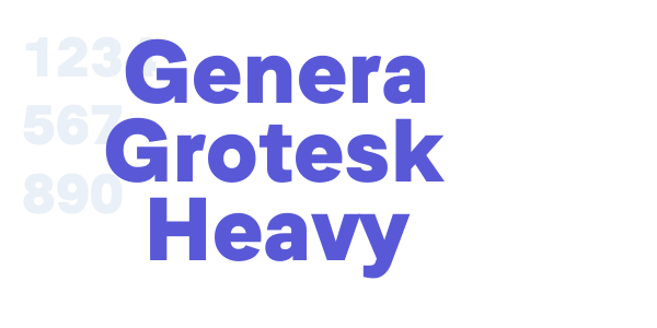 Genera Grotesk Heavy font free