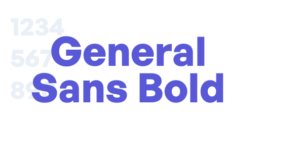 General Sans Bold font free