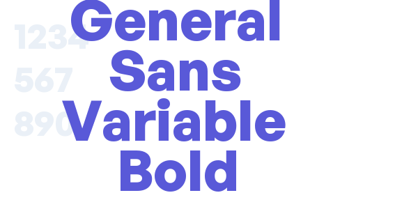 General Sans Variable Bold font free