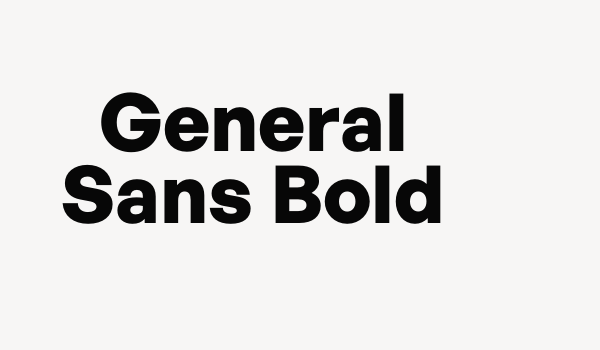 General Sans Bold Font