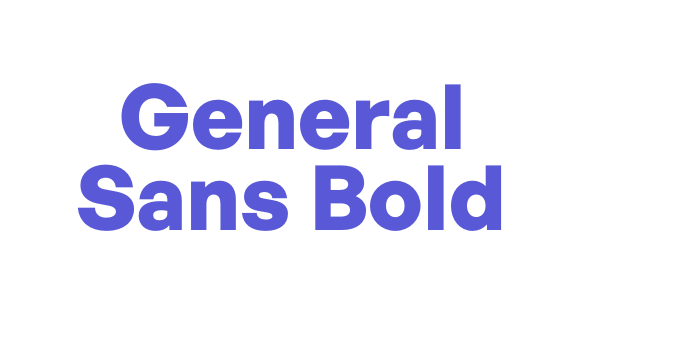 General Sans Bold Font Download