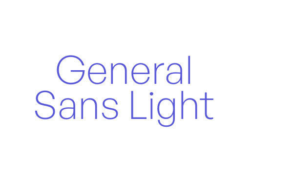 General Sans Light Font