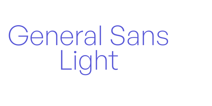 General Sans Light Font Download