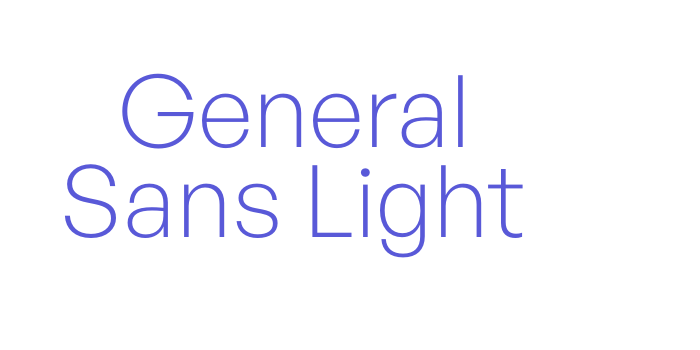 General Sans Light Font