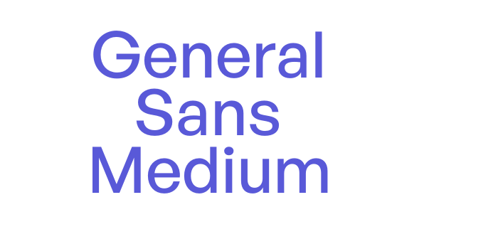 General Sans Medium Font Download