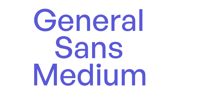 General Sans Medium Font