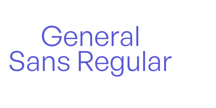 General Sans Regular Font Download