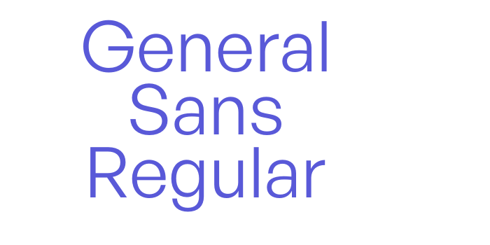 General Sans Regular Font