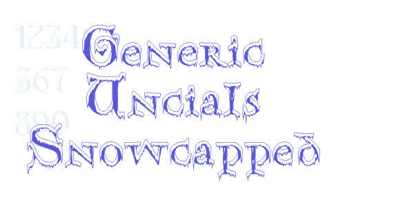 Generic Uncials Snowcapped font free