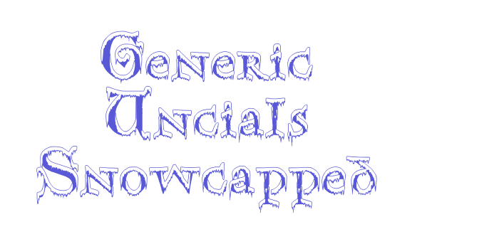 Generic Uncials Snowcapped Font Download