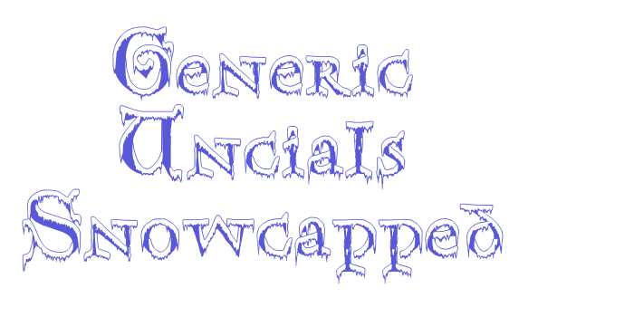 Generic Uncials Snowcapped Font